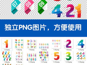 可愛(ài)卡通創(chuàng)意阿拉伯?dāng)?shù)字免扣PNG素材 讓數(shù)字廣告設(shè)計(jì)更出彩